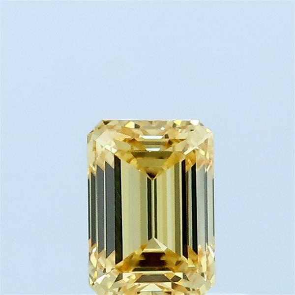 0.5ct Emerald FANCY YELLOW VVS2 Lab Created Diamond