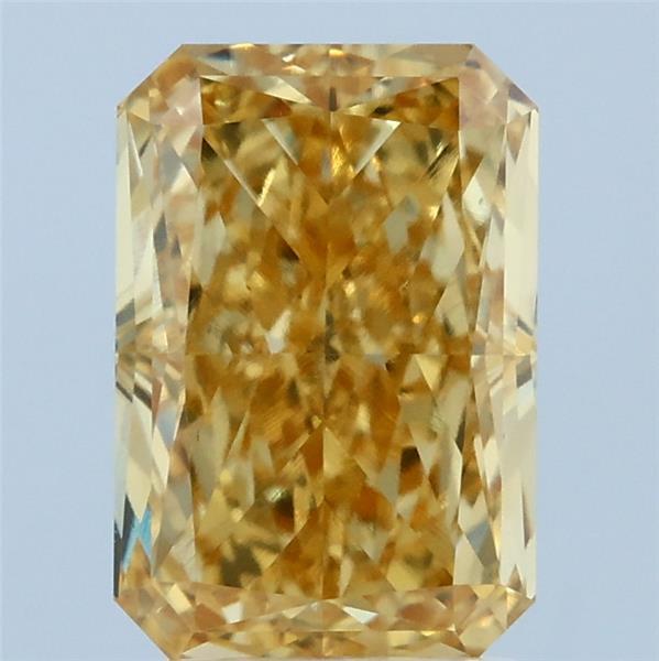 2.57ct Radiant FANCY VIVID YELLOW VS1 Lab Created Diamond
