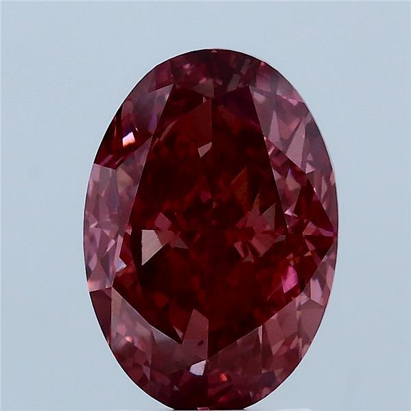 3.19ct Oval FANCY VIVID PINK VS1 Lab Created Diamond