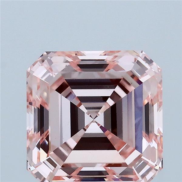 3.01ct Asscher FANCY INTENSE PINK VS1 Lab Created Diamond