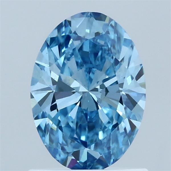 1.01ct Oval FANCY VIVID BLUE VS2 Lab Created Diamond