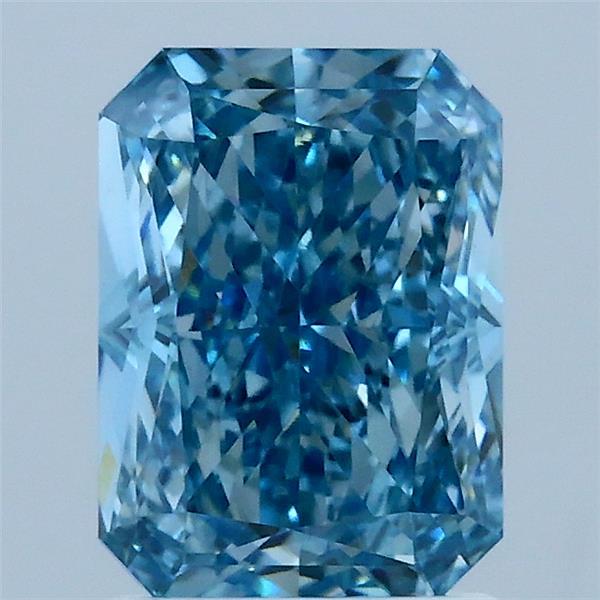 2.09ct Radiant FANCY VIVID BLUE VVS2 Lab Created Diamond