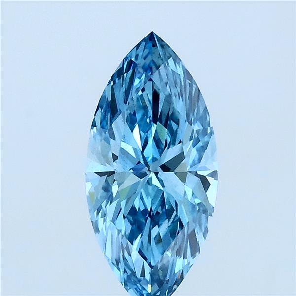 1ct Marquise FANCY VIVID BLUE VS2 Lab Created Diamond