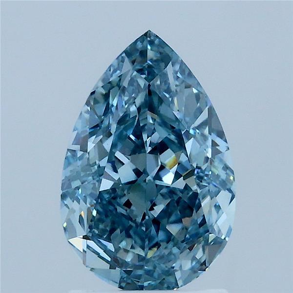 2.08ct Pear FANCY VIVID BLUE VS1 Lab Created Diamond