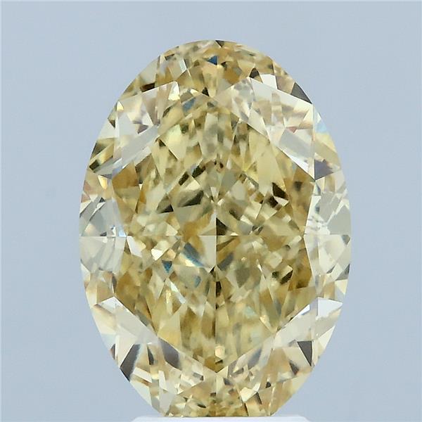 4.3ct Oval FANCY INTENSE YELLOW VVS2 Lab Created Diamond