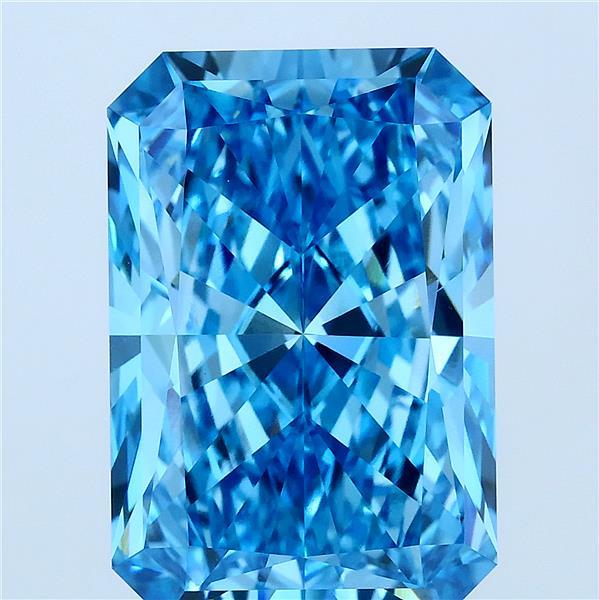 8.1ct Radiant FANCY VIVID BLUE VVS2 Lab Created Diamond