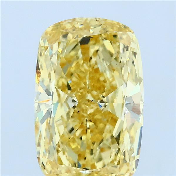 3ct Cushion FANCY INTENSE YELLOW VS1 Lab Created Diamond
