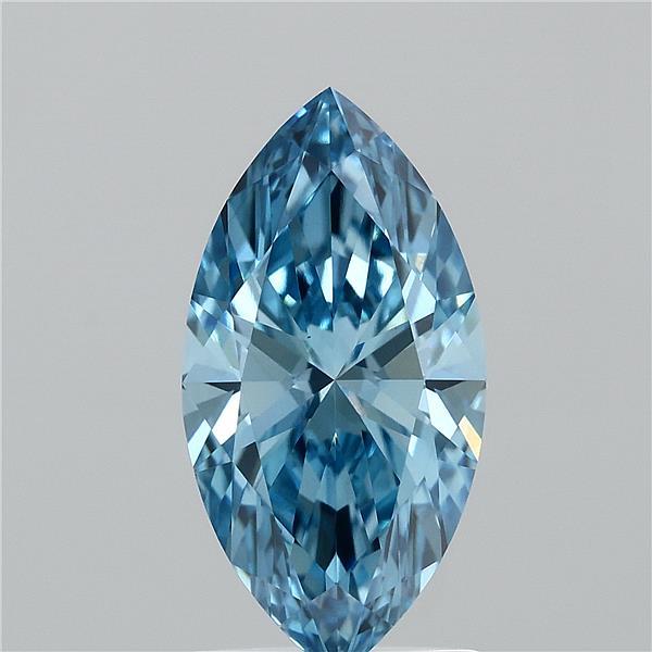 1.51ct Marquise FANCY VIVID BLUE VVS2 Lab Created Diamond