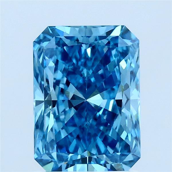 1.6ct Radiant FANCY VIVID BLUE VS1 Lab Created Diamond