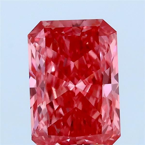 2.07ct Radiant FANCY VIVID PINK VVS2 Lab Created Diamond