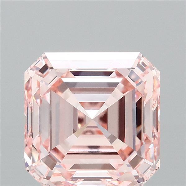 3.27ct Asscher FANCY INTENSE PINK VS1 Lab Created Diamond