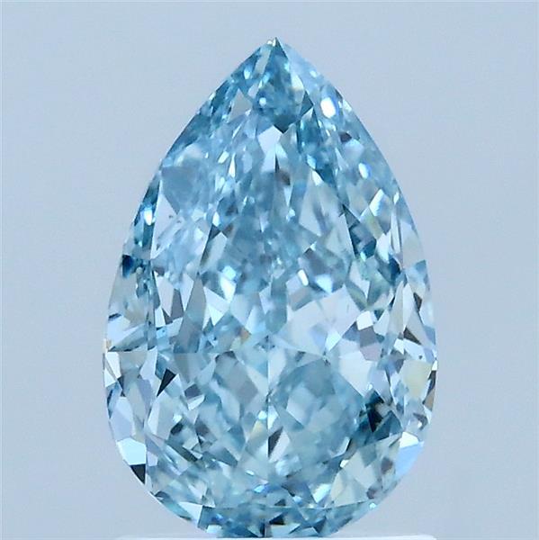 1.6ct Pear FANCY VIVID BLUE VS1 Lab Created Diamond