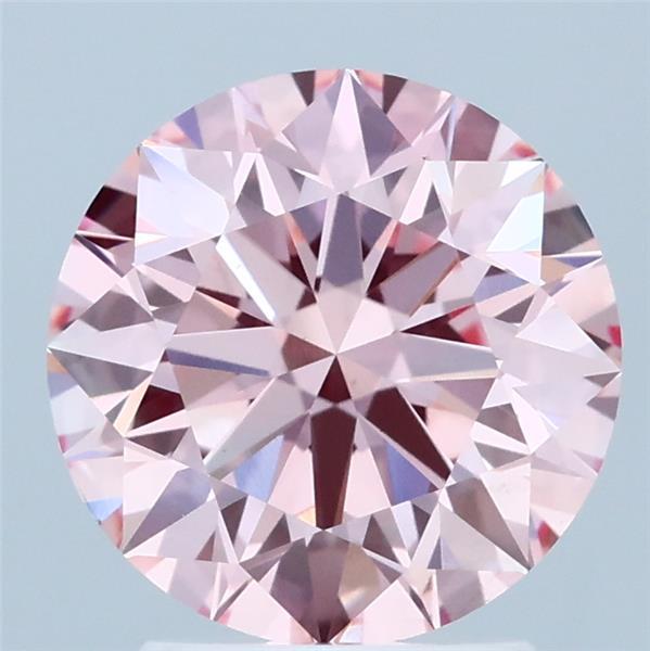 2.53ct Round FANCY VIVID PINK VS1 Lab Created Diamond