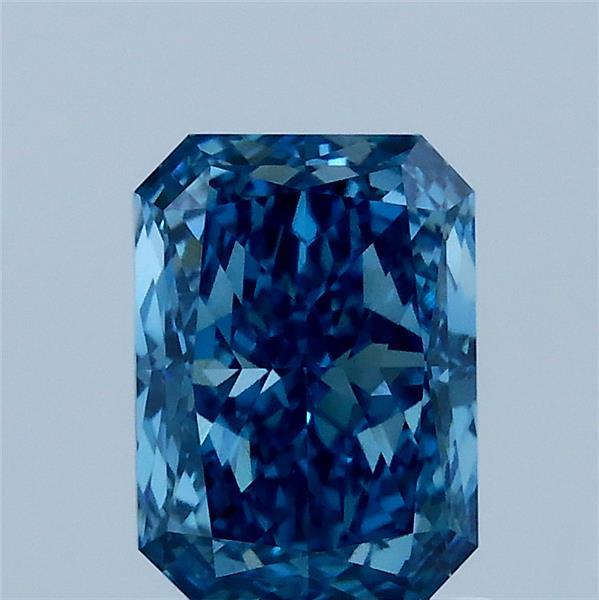 1.57ct Radiant FANCY VIVID BLUE VS1 Lab Created Diamond