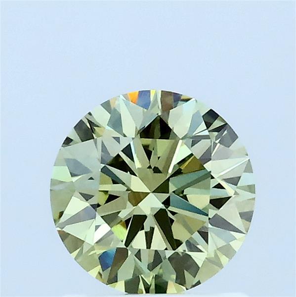 0.84ct Round FANCY INTENSE GREEN VVS2 Lab Created Diamond