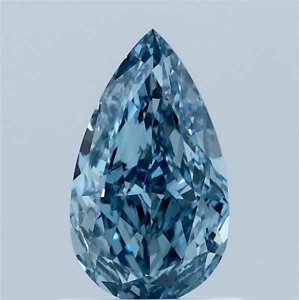 1.01ct Pear FANCY VIVID BLUE VVS2 Lab Created Diamond