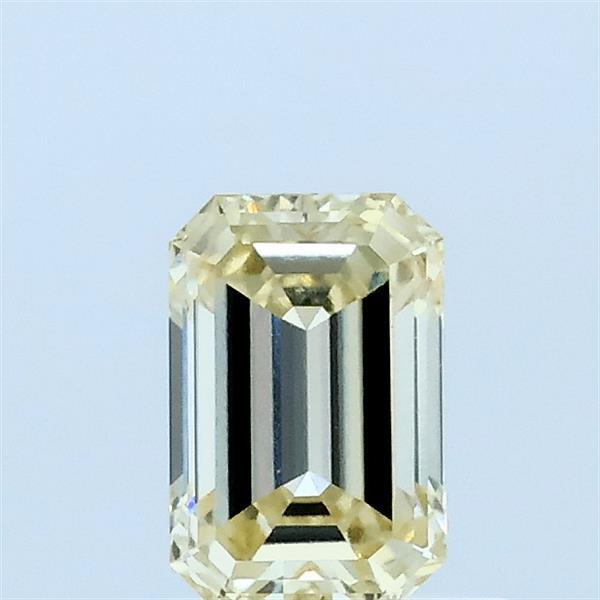 0.59ct Emerald FANCY LIGHT YELLOW VVS1 Lab Created Diamond