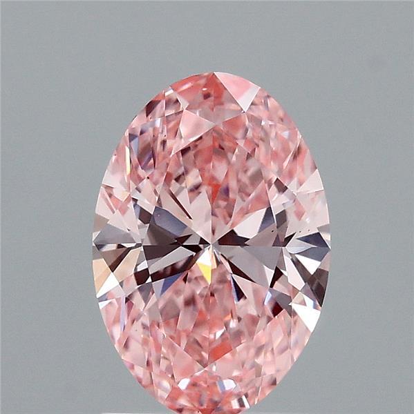 1.57ct Oval FANCY VIVID PINK VS1 Lab Created Diamond