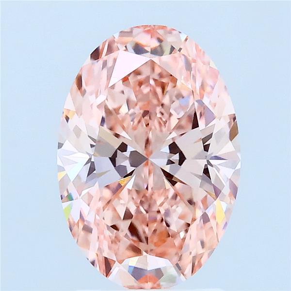 1.78ct Oval FANCY VIVID PINK VVS2 Lab Created Diamond