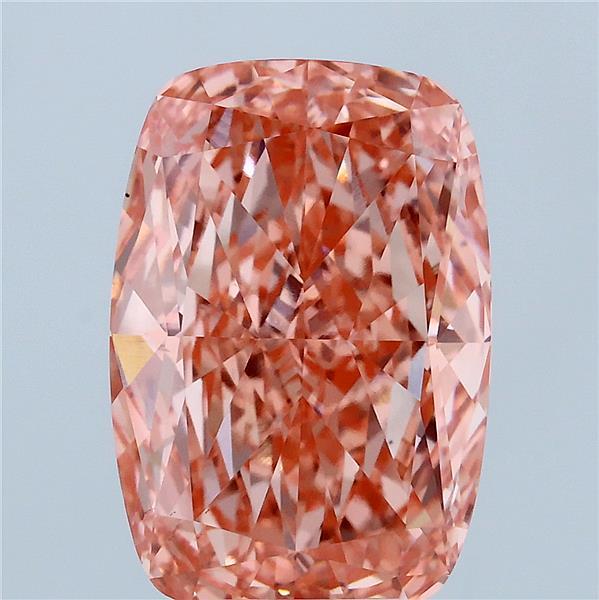 6.26ct Cushion FANCY VIVID PINK VS1 Lab Created Diamond