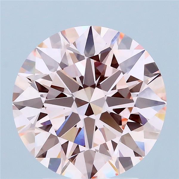 3.08ct Round FANCY INTENSE PINK VVS2 Lab Created Diamond