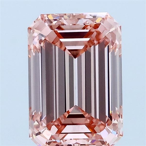 1.61ct Emerald FANCY INTENSE PINK VVS2 Lab Created Diamond