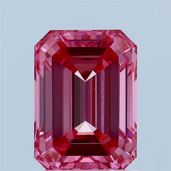 1.6ct Emerald FANCY VIVID PINK VVS2 Lab Created Diamond
