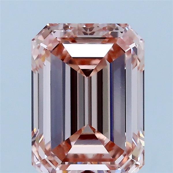 1.85ct Emerald FANCY INTENSE PINK VS1 Lab Created Diamond
