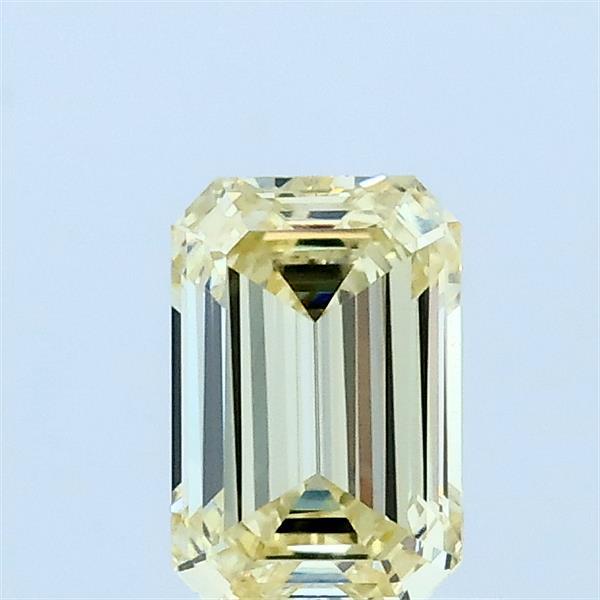 0.73ct Emerald FANCY LIGHT YELLOW VVS2 Lab Created Diamond