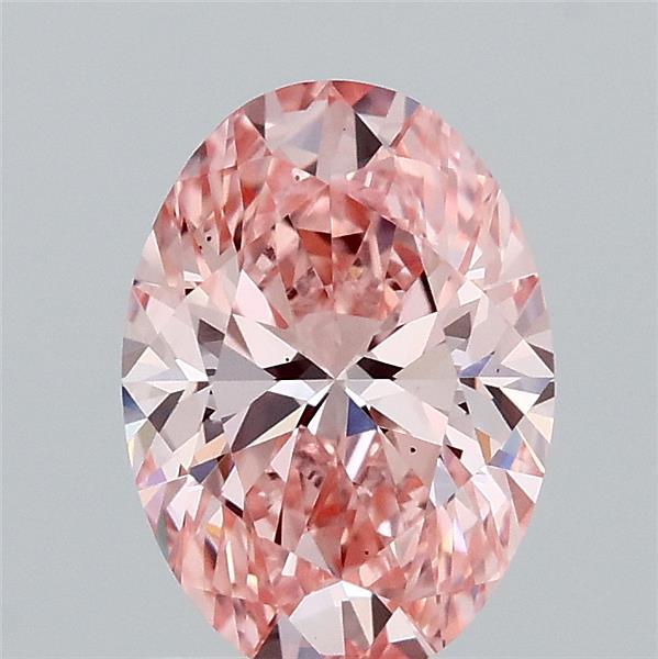 1.5ct Oval FANCY VIVID PINK VS2 Lab Created Diamond