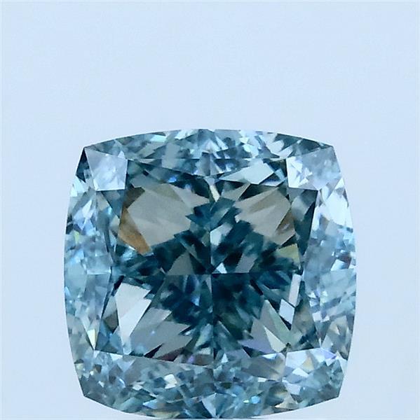 2.01ct Cushion FANCY INTENSE GREEN BLUE VS1 Lab Created Diamond