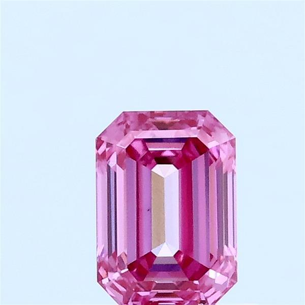 0.54ct Emerald FANCY VIVID PINK VS1 Lab Created Diamond