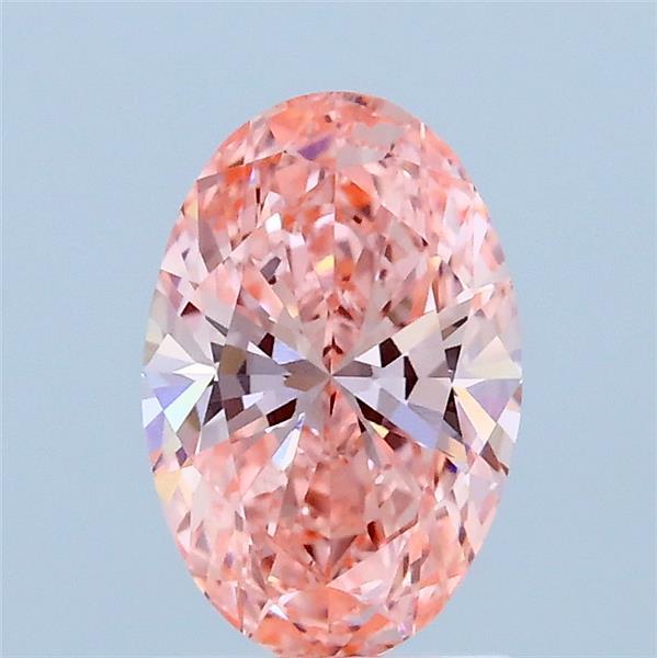 1.02ct Oval FANCY VIVID PINK VVS2 Lab Created Diamond