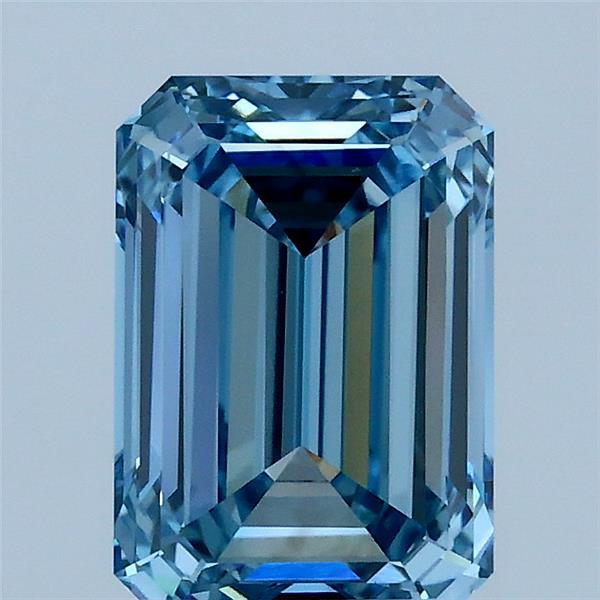 2.01ct Emerald FANCY VIVID BLUE VS1 Lab Created Diamond