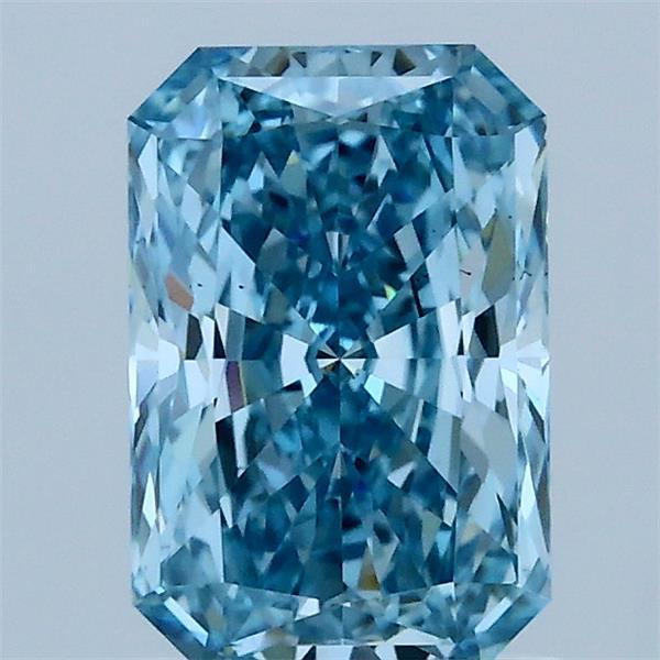 1.29ct Radiant FANCY VIVID BLUE VS2 Lab Created Diamond