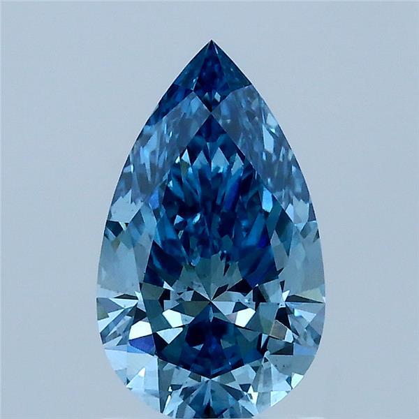 1.27ct Pear FANCY VIVID BLUE VS2 Lab Created Diamond