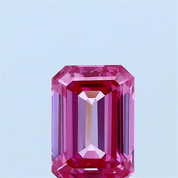 0.56ct Emerald FANCY VIVID PINK VS1 Lab Created Diamond