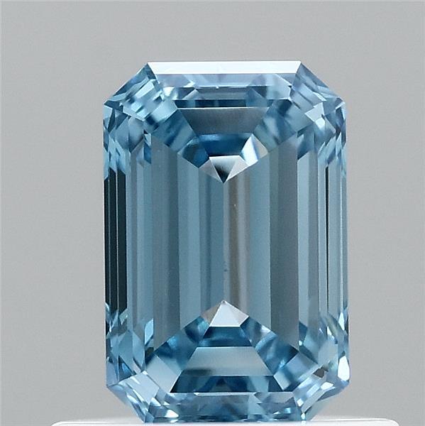 0.71ct Emerald FANCY VIVID BLUE VS1 Lab Created Diamond