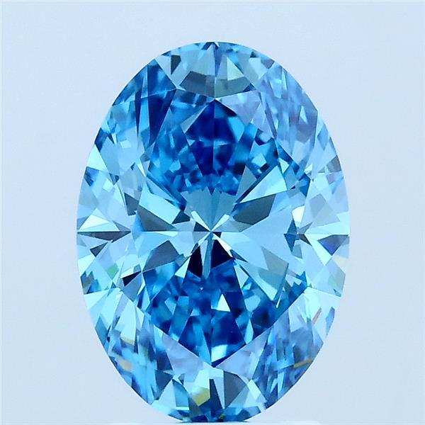 2ct Oval FANCY VIVID BLUE VS1 Lab Created Diamond