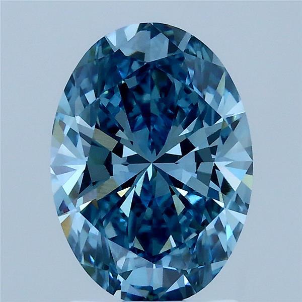 2ct Oval FANCY VIVID BLUE VVS2 Lab Created Diamond
