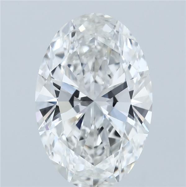 3.51ct Oval F VVS2 Lab Created Diamond