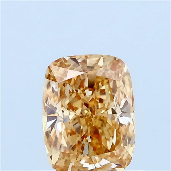 0.61ct Cushion FANCY INTENSE BROWNISH YELLOW VVS2 Lab Created Diamond