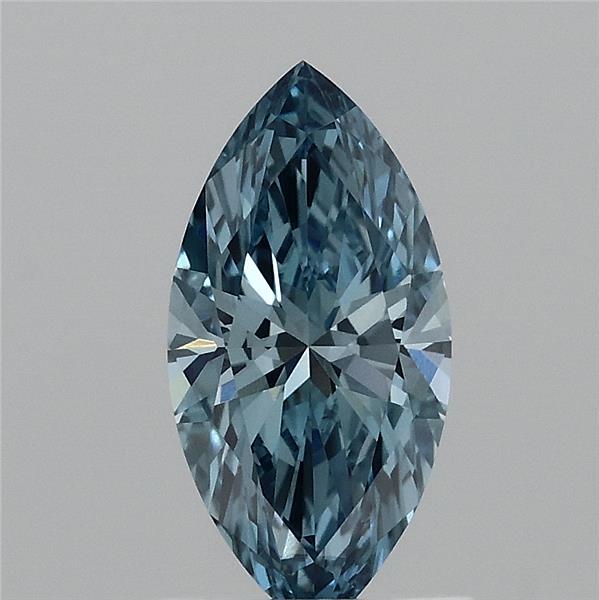 1.02ct Marquise FANCY VIVID BLUE VVS2 Lab Created Diamond