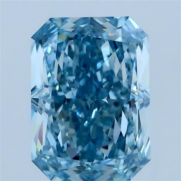 2.02ct Radiant FANCY VIVID BLUE VS1 Lab Created Diamond