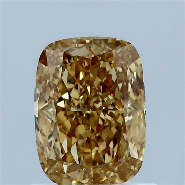 1.03ct Cushion FANCY INTENSE BROWNISH YELLOW VS1 Lab Created Diamond