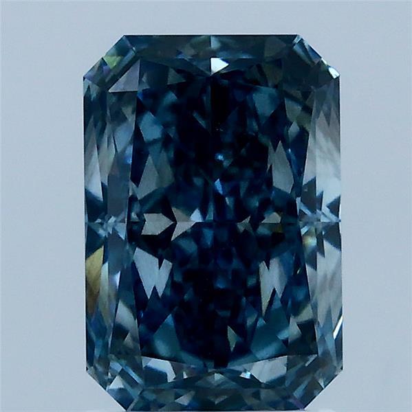 2.19ct Radiant FANCY VIVID BLUE VS2 Lab Created Diamond