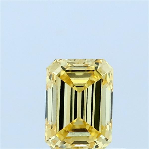 0.51ct Emerald FANCY INTENSE YELLOW VVS2 Lab Created Diamond