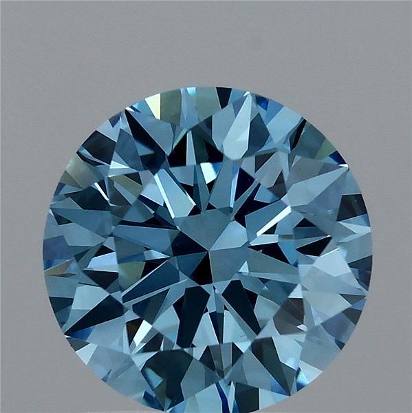 1.7ct Round FANCY VIVID BLUE VS1 Lab Created Diamond