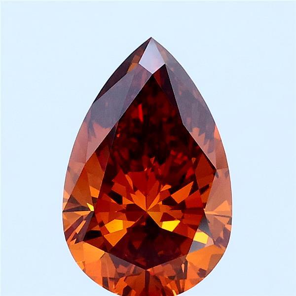 1.5ct Pear FANCY DEEP ORANGE VS1 Lab Created Diamond