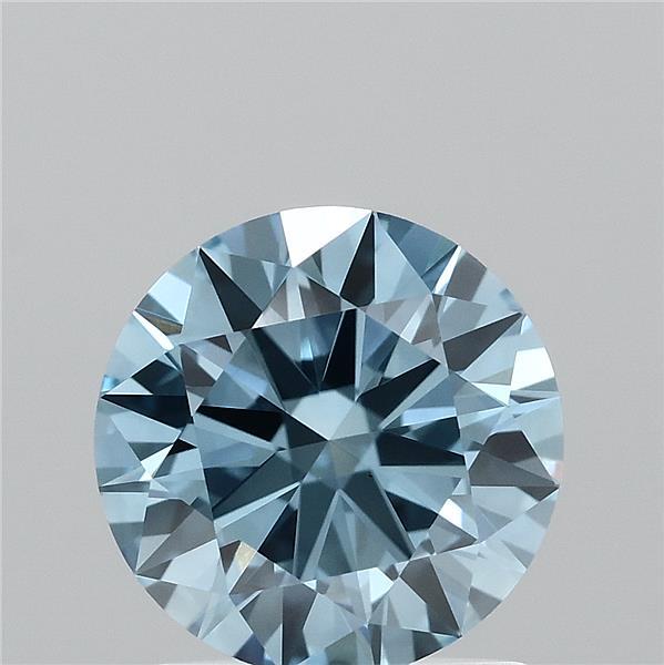 1.41ct Round FANCY VIVID BLUE VS1 Lab Created Diamond